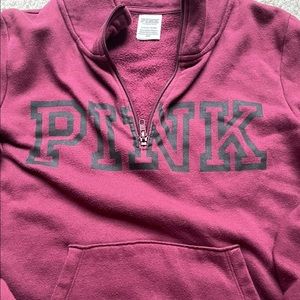 Pink Victoria Secret half zip